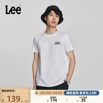 Lee24春夏新品标准版型字母图案印花男短袖T恤潮流LMT0081304LE