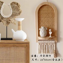 急速发货日式侘寂风壁饰置物架摩洛哥风格服装店铺沙发背景墙装饰
