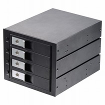 3.5寸 4盘位光驱位 SATAw/SAS内置硬盘盒 支持热插拔 安全锁设计