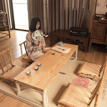 定做日式竹编地毯茶室禅意地垫窗台垫飘窗垫榻榻米地台垫客厅坐垫