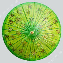泸州分水油纸伞舞蹈拍照道具传统装饰伞素色原生态枫叶绿色订做