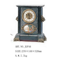 欧式仿古创意客厅装饰理石铜铸钟 西洋机械座钟 别墅客厅台钟