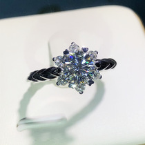 钻石之乡河南钻石商丘钻石河南人造钻石2克拉开口求婚结婚戒指女