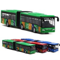 合金双节加长小巴士小巧回力儿童玩具公交车跨境热销玩具礼品礼物